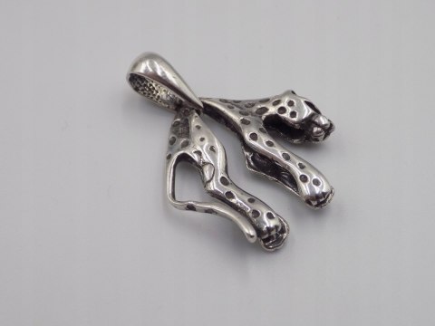 Stary srebrny damski wisiorek/zawieszka PANTERA srebro biżuteria VINTAGE