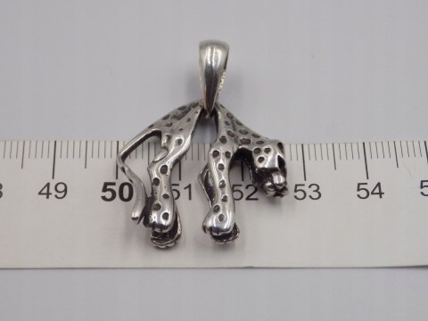 Stary srebrny damski wisiorek/zawieszka PANTERA srebro biżuteria VINTAGE