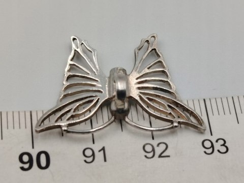 Stary srebrny damski wisiorek/zawieszka ażurowa MOTYL biżuteria VINTAGE