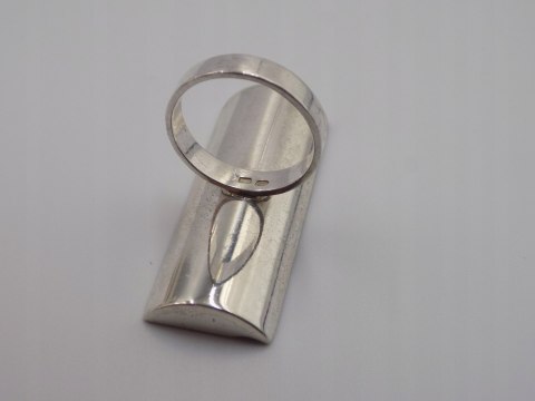 Stary srebrny duży długi pierścionek - roz. 13 srebro 925 VINTAGE biżuteria