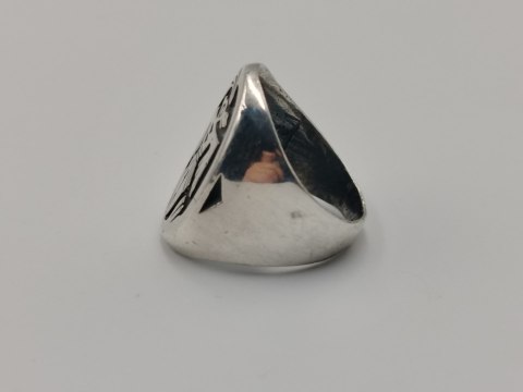Stary srebrny pierścionek THUNDERBIRD HOPI - r.13 srebro VINTAGE biżuteria