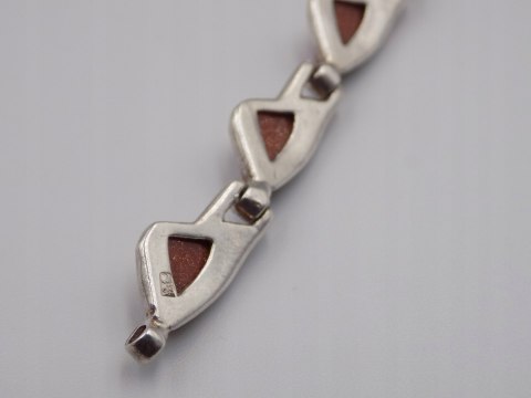 Piękna srebrna damska bransoletka PIASEK PUSTYNI srebro VINTAGE biżuteria