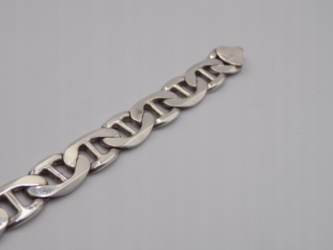 Piękna srebrna męska bransoletka wzór GUCCI srebro 925 - 26,43 g. biżuteria