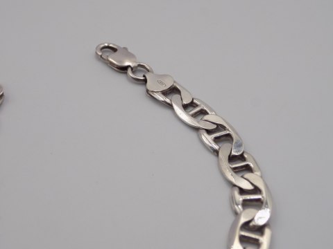 Piękna srebrna męska bransoletka wzór GUCCI srebro 925 - 26,43 g. biżuteria