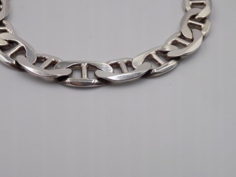 Piękna srebrna męska bransoletka wzór GUCCI srebro 925 - 26,43 g. biżuteria