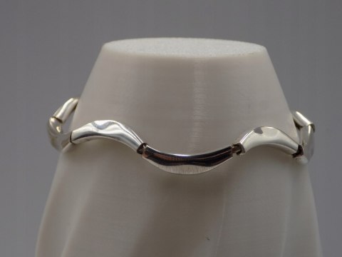 Piękna stara srebrna damska bransoletka - srebro 925 - biżuteria VINTAGE