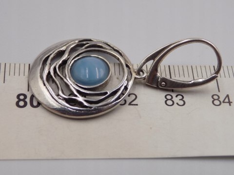 Piękne stare srebrne kolczyki ażurowe AGAT KOŁA srebro VINTAGE biżuteria