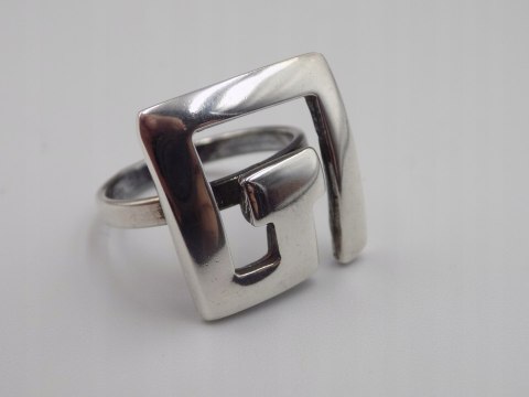 Piękny stary srebrny damski ażurowy pierścionek roz. 13 biżuteria VINTAGE