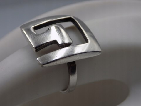 Piękny stary srebrny damski ażurowy pierścionek roz. 13 biżuteria VINTAGE