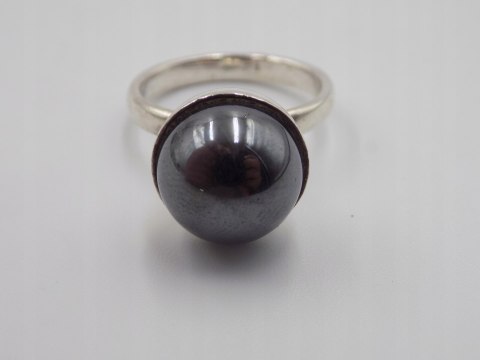 Piękny stary srebrny damski pierścionek KULA roz. 12 biżuteria VINTAGE