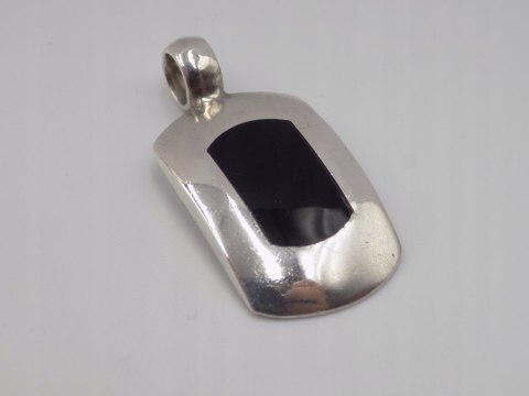 Piękny stary srebrny damski wisiorek/zawieszka EMALIA srebro 925 biżuteria