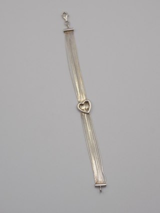 Stara piękna srebrna damska bransoletka SERCE srebro 925 VINTAGE biżuteria