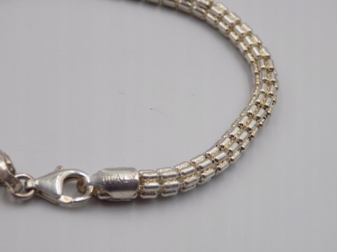 Stara piękna srebrna damska bransoletka-srebro 925 ITALY VINTAGE biżuteria