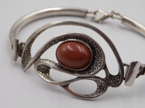 Stara srebrna bransoletka Piasek Pustyni srebro 925 VINTAGE biżuteria