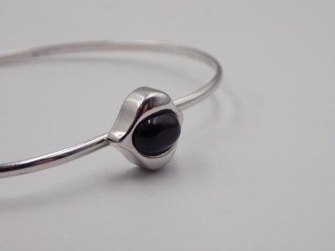 Stara srebrna bransoletka damska TEKA ONYKS - srebro 925 VINTAGE biżuteria