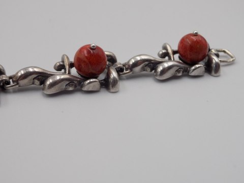 Stara srebrna damska bransoletka KORALOWIEC - srebro 925 VINTAGE biżuteria