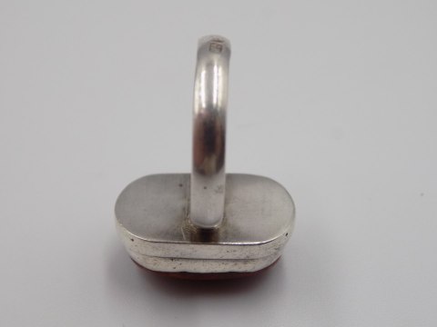 Stary damski srebrny pierścionek KORALOWIEC roz.20 srebro biżuteria VINTAGE