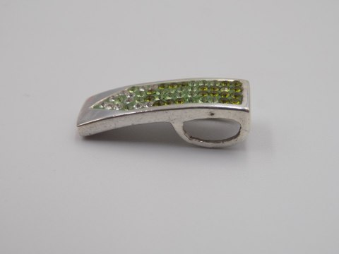 Stary piękny srebrny damski wisiorek/zawieszka CYRKONIE biżuteria VINTAGE