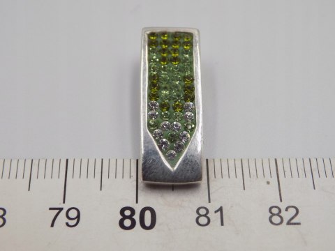 Stary piękny srebrny damski wisiorek/zawieszka CYRKONIE biżuteria VINTAGE