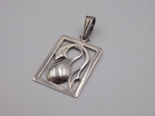 Stary srebrny ażurowy damski wisiorek/zawieszka srebro VINTAGE biżuteria