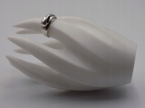 Stary srebrny damski autorski pierścionek/obrączka r.14 srebro 925 VINTAGE