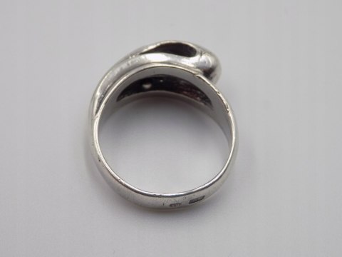 Stary srebrny damski autorski pierścionek/obrączka r.14 srebro 925 VINTAGE