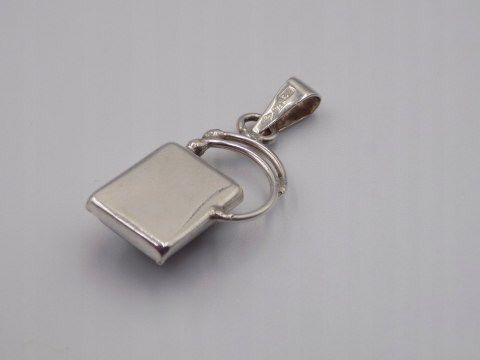 Stary srebrny damski wisiorek/zawieszka HEMATYT srebro biżuteria VINTAGE