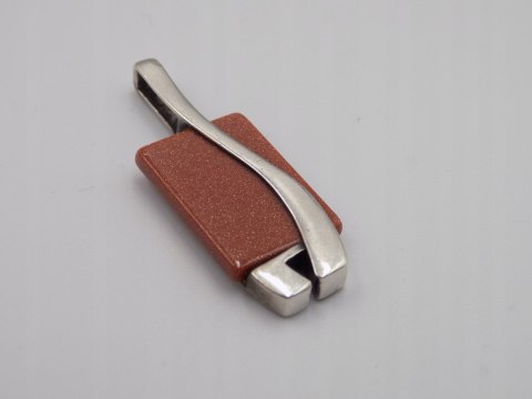 Stary srebrny damski wisiorek/zawieszka PIASEK PUSTYNI biżuteria VINTAGE