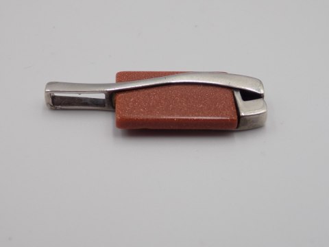 Stary srebrny damski wisiorek/zawieszka PIASEK PUSTYNI biżuteria VINTAGE