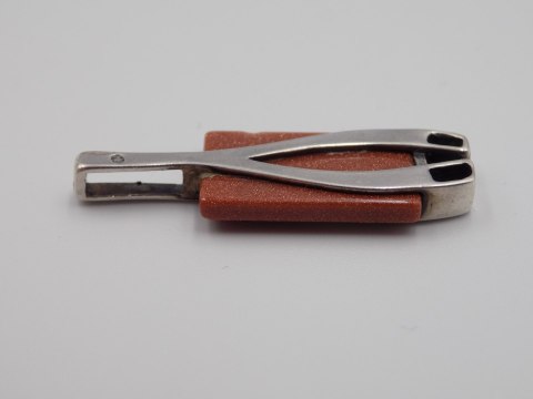 Stary srebrny damski wisiorek/zawieszka PIASEK PUSTYNI biżuteria VINTAGE