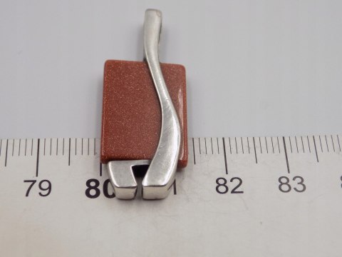 Stary srebrny damski wisiorek/zawieszka PIASEK PUSTYNI biżuteria VINTAGE