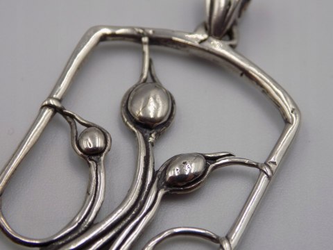 Stary srebrny damski wisiorek/zawieszka ażurowa srebro biżuteria VINTAGE