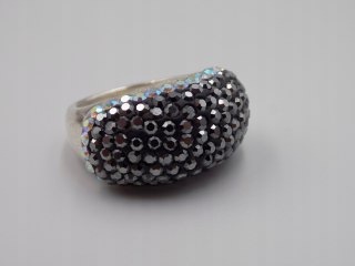 Bajeczny damski srebrny pierścionek CYRKONIE roz. 18/19 srebro 925 VINTAGE