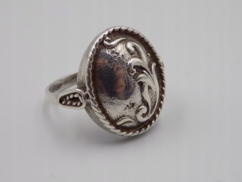 Bardzo stary, piękny, srebrny pierścionek roz. 16 srebro VINTAGE biżuteria