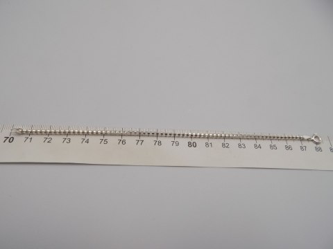 Piękna, delikatna,srebrna, damska bransoletka - KRATKA srebro 925 biżuteria