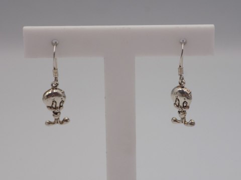 Piękne, damskie, dziecięce, srebrne kolczyki TWETTY srebro 925 biżuteria