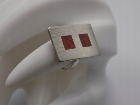 Piękny,stary, srebrny, damski pierścionek KORALOWIEC roz. 10 srebro VINTAGE