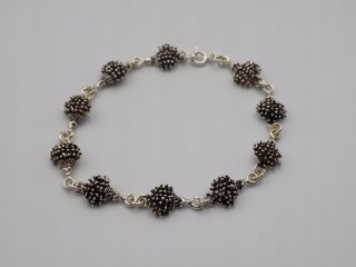 Stara piękna srebrna damska bransoletka JEŻE- srebro 925 VINTAGE biżuteria