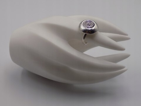 Stary damski autorski srebrny pierścionek roz. 11 srebro VINTAGE biżuteria