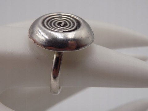 Stary damski autorski srebrny pierścionek roz. 11 srebro VINTAGE biżuteria