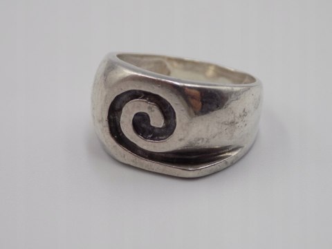 Stary damski srebrny pierścionek Ślimak roz. 12 srebro VINTAGE biżuteria