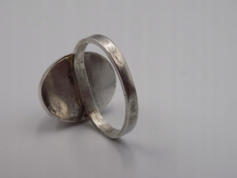 Stary damski srebrny pierścionek TYGRYSIE OKO roz. 21 srebro VINTAGE