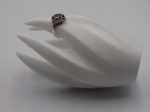 Stary, piękny, ażurowy srebrny pierścionek roz. 15 srebro VINTAGE biżuteria