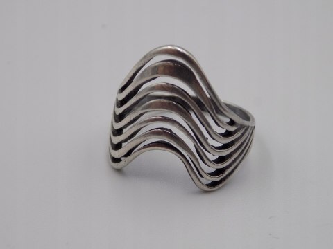 Stary, piękny, ażurowy srebrny pierścionek roz. 18 srebro VINTAGE biżuteria