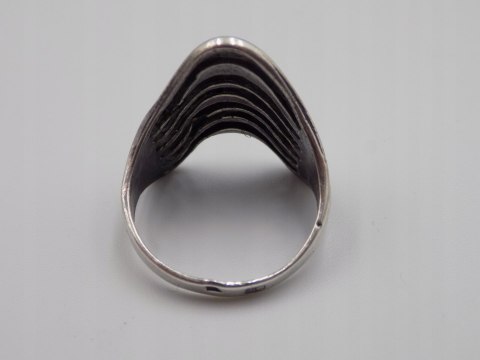 Stary, piękny, ażurowy srebrny pierścionek roz. 18 srebro VINTAGE biżuteria