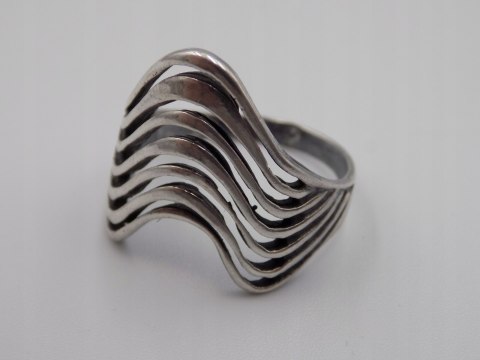 Stary, piękny, ażurowy srebrny pierścionek roz. 18 srebro VINTAGE biżuteria