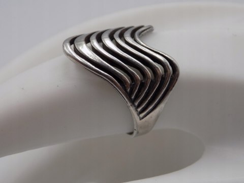 Stary, piękny, ażurowy srebrny pierścionek roz. 18 srebro VINTAGE biżuteria