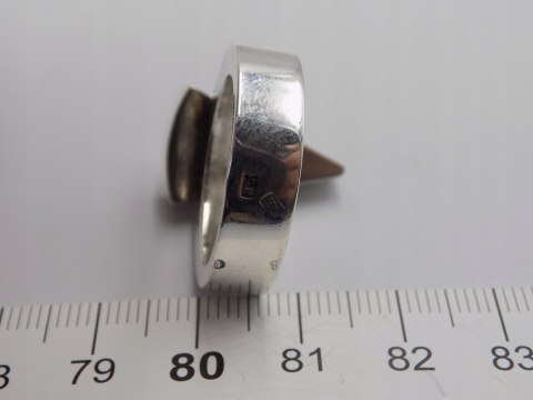 Stary, piękny, masywny srebrny pierścionek roz. 17 srebro VINTAGE biżuteria