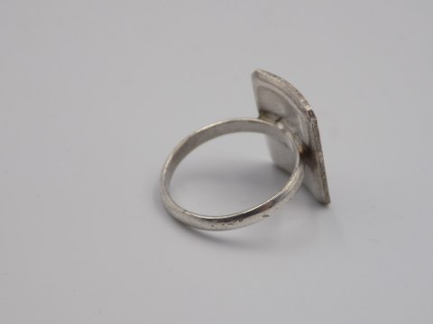 Stary, piękny, srebrny, damski pierścionek EMALIA KWIATY roz. 14 srebro