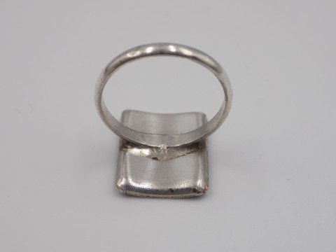 Stary, piękny, srebrny, damski pierścionek EMALIA KWIATY roz. 14 srebro